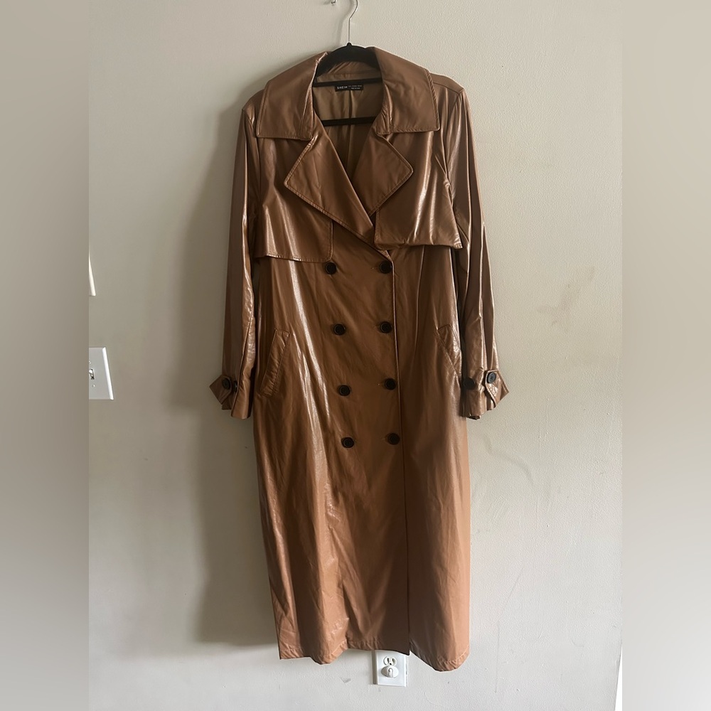 SHEIN Women's Tan Trench Coat Size L